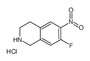 7-氟-6-硝基-1,2,3,4-四氢异喹啉盐酸盐结构式