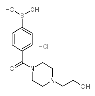 4-{[4-(2-羟乙基)哌嗪-1-基]羰基}苯硼酸HCl结构式