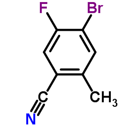 4-溴-5-氟-2-甲基苯腈结构式