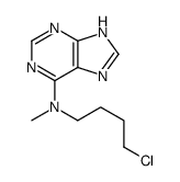 N-(4-chlorobutyl)-N-methyl-7H-purin-6-amine结构式