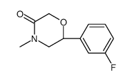 (6S)-6-(3-fluorophenyl)-4-methylmorpholin-3-one Structure