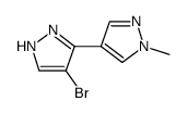 3,4'-Bi-1H-pyrazole, 4-bromo-1'-methyl Structure