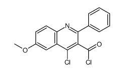 4-chloro-6-methoxy-2-phenylquinoline-3-carbonyl chloride Structure