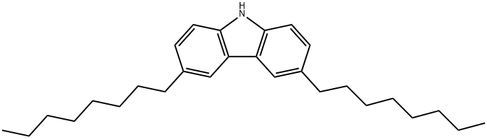 3,6-二辛基-9H-咔唑结构式