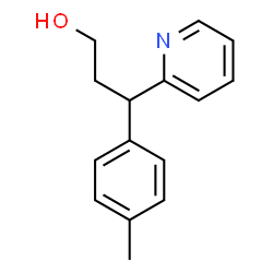 3-(2-pyridyl)-3-(p-tolyl)propan-1-ol结构式