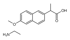 6-methoxy-α-methylnaphthalene-2-acetic acid, compound with ethylamine (1:1) Structure
