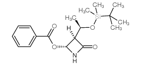 (3R,4R)-4-苯甲酰氧基-3-(1-叔丁基二甲基硅氧基]乙基)环丁胺-2-酮结构式