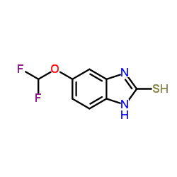 5-二氟甲氧基-2-巯基-1氢-苯并咪唑结构式