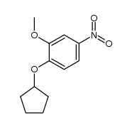 (4-Nitro-2-methoxy-phenoxy)-cyclopentan Structure