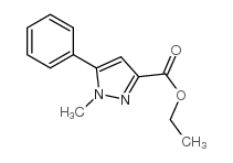 1-甲基-5-苯基-1H-吡唑-3-羧酸乙酯结构式