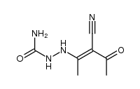 2-acetyl-3-oxobutanenitrile semicarbazone结构式