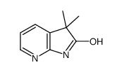 3,3-二甲基-1,3-二氢-2H-吡咯并[2,3-b]吡啶-2-酮结构式