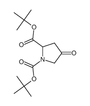 (S)-di-tert-butyl 4-oxopyrrolidine-1,2-dicarboxylate Structure