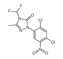 2-(2,4-二氯-5-硝基苯基)-4-(二氟甲基)-2,4-二氢-5-甲基-3H-1,2,4-三唑-3-酮结构式
