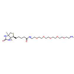 Biotin-PEG5-amine结构式