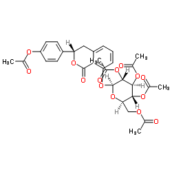 (3S)-绣球酚 8-O-葡萄糖甙五乙酸酯结构式