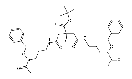tert-butyl 4-((3-(N-(benzyloxy)acetamido)propyl)amino)-2-(2-((3-(N-(benzyloxy)acetamido)propyl)amino)-2-oxoethyl)-2-hydroxy-4-oxobutanoate结构式