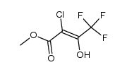 (E)-methyl 2-chloro-4,4,4-trifluoro-3-hydroxybut-2-enoate结构式