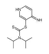 (4-aminopyridin-3-yl) N,N-di(propan-2-yl)carbamodithioate结构式