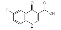 6-氟-1,4-二氢-4-氧喹啉-3-羧酸结构式