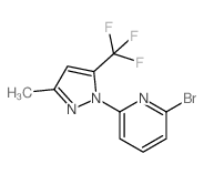 2-Bromo-6-(3-methyl-5-(trifluoromethyl)-1H-pyrazol-1-yl)pyridine Structure