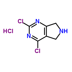 2,4-二氯-6,7-二氢-5H-吡咯并[3,4-d]嘧啶盐酸盐结构式