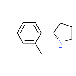 (2S)-2-(4-氟-2-甲基苯基)吡咯烷结构式