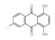 9,10-Anthracenedione,6-chloro-1,4-dihydroxy- Structure