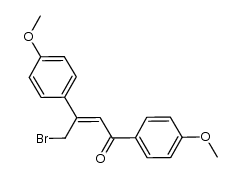(Z)-4-bromo-1,3-bis(4-methoxyphenyl)but-2-en-1-one结构式