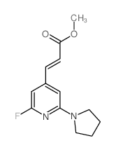 (E)-Methyl 3-(2-fluoro-6-(pyrrolidin-1-yl)pyridin-4-yl)acrylate structure