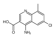 4-amino-6-chloro-8-methylquinoline-3-carboxylic acid Structure