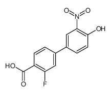2-fluoro-4-(4-hydroxy-3-nitrophenyl)benzoic acid Structure