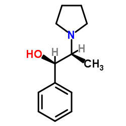 (1R,2S)-1-苯基-2-(1-吡咯烷基)丙烷-1-醇结构式
