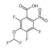 3-(difluoromethoxy)-2,4,5-trifluoro-6-nitrobenzoic acid Structure