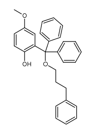 2-(diphenyl(3-phenylpropoxy)methyl)-4-methoxyphenol结构式