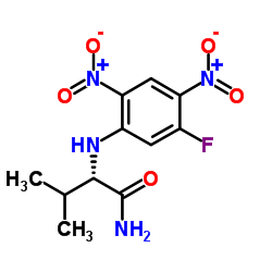 NΑ-(2,4-二硝基-5-氟苯基)-L-缬氨酰胺结构式