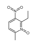 2-ethyl-6-methyl-3-nitropyridine 1-oxide结构式