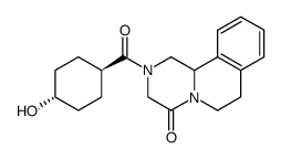 trans-Hydroxy Praziquantel Structure