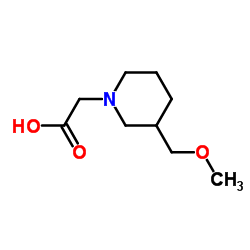 [3-(Methoxymethyl)-1-piperidinyl]acetic acid结构式