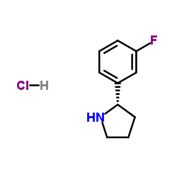 (S)-2-(3-FLUOROPHENYL)PYRROLIDINE HYDROCHLORIDE Structure