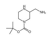 3-(氨基甲基)哌嗪-1-甲酸叔丁酯结构式