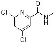 4,6-二氯-N-甲基-2-吡啶甲酰胺结构式