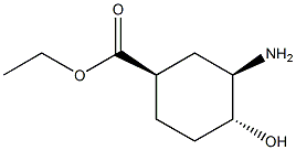 (1R,3R,4R)-3-AMino-4-hydroxy-cyclohexanecarboxylic acid ethyl ester结构式