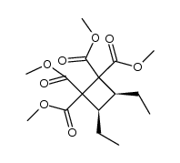 tetramethyl cis-3,4-diethylcyclobutane-1,1,2,2-tetracarboxylate Structure