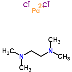 二氯(N,N,N′,N′-四甲基乙二胺)钯结构式