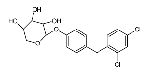 (2S,3R,4S,5R)-2-[4-[(2,4-dichlorophenyl)methyl]phenoxy]oxane-3,4,5-triol Structure