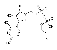 [[5-(4-amino-2-oxopyrimidin-1-yl)-3,4-dihydroxyoxolan-2-yl]methoxy-hydroxyphosphoryl] 2-(trimethylazaniumyl)ethyl phosphate Structure