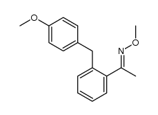 1-(2-(4-methoxybenzyl)phenyl)ethanone O-methyl oxime结构式