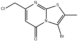 3-溴-7-(氯甲基)-2-甲基-5H-噻唑并[3,2-A]嘧啶-5-酮结构式