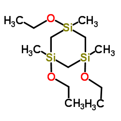 1,3,5-三甲基-1,3,5-三乙氧基-1,3,5-三硅代环己烷结构式